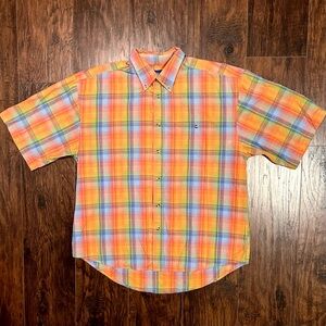 Raider Button Down Short Sleeve Shirt Multi Color